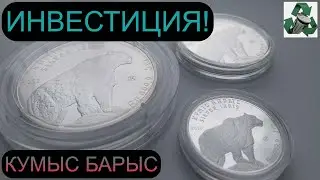 СКОЛЬКО ЗАРАБОТАЛ С ИНВЕСТИЦИЙ? КАЗАХСТАНСКИЕ МОНЕТЫ КУМЫС БАРЫС! СЕРЕБРО 999.9