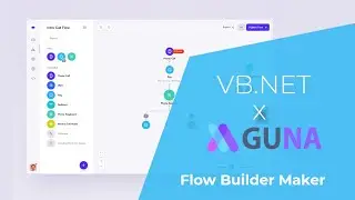 VB.NET - Flow Builder - Modern Desin UI - Guna.UI Framework | VB.NET , C#