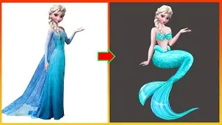 Elsa Anna Frozen Glow Up Into The Little Mermaid - Disney Princesses Transformation