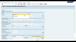 Maintain company address in SAP