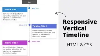 Create Responsive Vertical Timeline using HTML & CSS