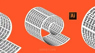 Adobe Illustrator Tutorial | How To Create Rolled Text Effect