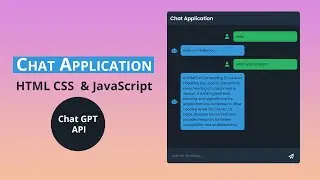 Chat Application Using HTML CSS and JavaScript