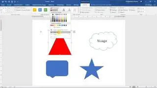 Les FORMES (Tutoriel WORD) - Créer, remplir et modifier une forme