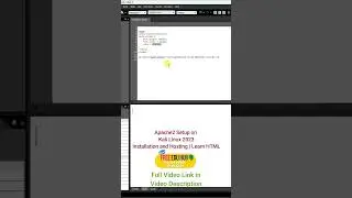 Apache2 Setup on Kali Linux 2023 | Installation and Hosting | Learn HTML  #freeeducation #shorts