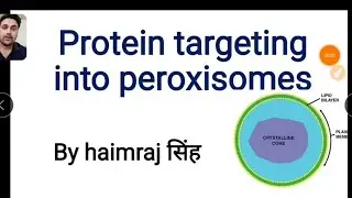 protein transport into peroxisomes ( हिंदी में ) for csir net || protein sorting in परऑक्सीसोम