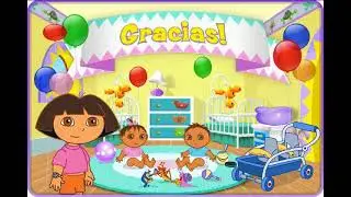 Dora's Playtime with the Twins (Old browser game)