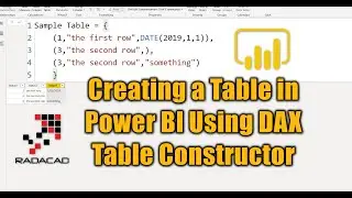 Creating a Table in Power BI Using DAX Table Constructor