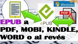 Convertir gratis EPUB a PDF, MOBI Kindle, Word o al revés