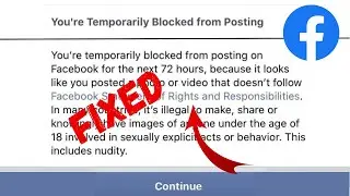 How to fix youre temporarily blocked from posting on facebook for the next 72 hours  (2023)