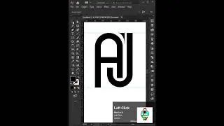 Create AJ logo easily in adobe illustrator #shorts