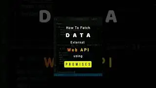 how to fetch data from an external web API using Promises. 