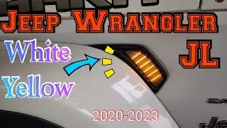 2020-2023 JEEP Wrangler JL LED side marker with parking and turn signals step by the