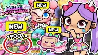 All ABOUT KAWAII HOUSE MAKER WITH **POOL** UPDATE IN AVATAR WORLD 🌸🏠