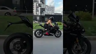 пересела НА ЧЕРНЫЙ мотоцикл 🖤 