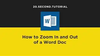 Zoom in and out in Word | Microsoft Word Tutorial #4