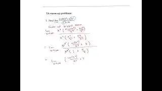 Limit as x goes to infinity recitation problem