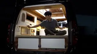 Process of Converting Old Korean Van into a Cozy Camping Car in Korea Factory.