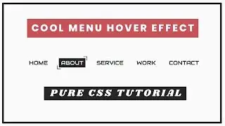 Cool css menu hover effect | html css hover effect tutorial