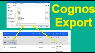 70 How to Export Report in Cognos Analytics