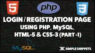 Login and Registration page in PHP and MySQL - Part 1