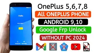 All ONEPLUS Phone Android 9, 10 Gmail Frp unlock.