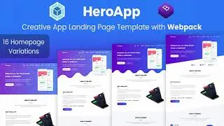 HeroApp - App Landing Page HTML Template + Webpack | Themeforest Website Templates and Themes