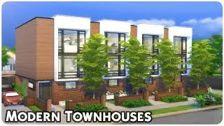 Modern Townhouses | The Sims 4 Speed Build