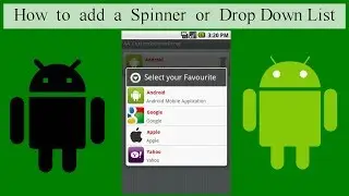 Android Studio Tutorials - Android Drop Down List (Spinner) Tutorial