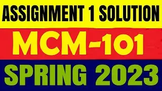 MCM101 Assignment 1 Spring 2023 Perfect Solution provided by VU Solution Academy