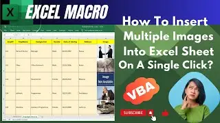 Excel VBA Macro To Insert Multiple Images In Cells On Single Click | How To Insert Pictures In Cells