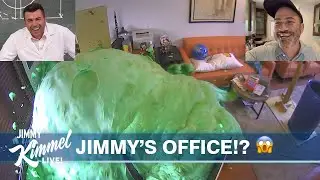 Elephant Toothpaste Prank Destroys Jimmy Kimmel’s Office (ft. Mark Rober & Science Bob)