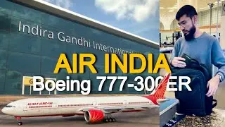 AirIndia Boeing 777-300ER Economy Class Full Flight Review from Delhi Indira Gandhi Int. Airport