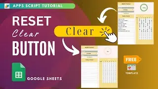How to Add Reset and Clear Buttons to Google Sheets with Apps Script | Beginner Easy Tutorial |