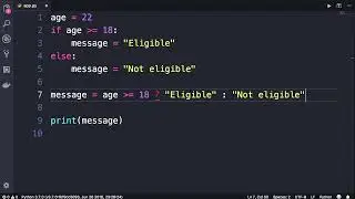 Python #26 - Ternary Operator [By Mosh Hamedani]