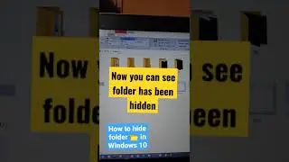 #shorts How to hide Folders 📂and files 🗃️ in Windows 10