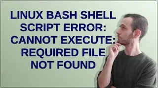 Linux Bash Shell Script Error: cannot execute: required file not found