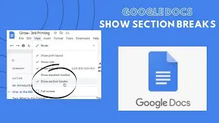 How To Show Section Breaks In Google Docs