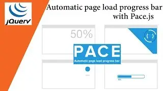 Automatic page load progress bar with Pace.js 🔥🔥 Javacsript Plugin