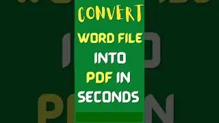 how to convert word to pdf in laptop #shorts