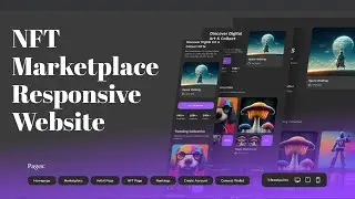 🚀 13 - Responsive NFT Full Website Design for Beginners | Figma & CSS Flexbox, Grids, JavaScript