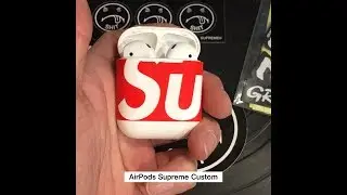 AirPods Supreme Custom 애플 에어팟! 슈프림 커스텀 10분만에 만들기!