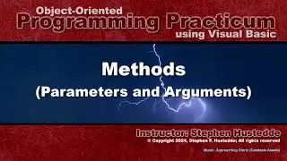 OOP Programming (VB) - 08I Methods: Parameters and Arguments