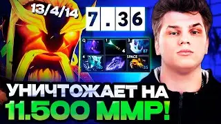 АЙСБЕРГ УНИЧТОЖАЕТ РАКОВ на ЭМБЕРЕ на 11.500 ММР | ICEBERG EMBER SPIRIT STREAM DOTA 2