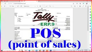 pos invoice in tally erp 9 | tally pos invoice printing configuration | tally pos billing| pos tally