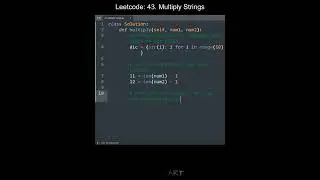 Leetcode 43. Multiply Strings in Python | Python Leetcode | Python Coding Tutorial | Python ASMR