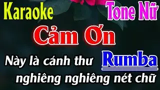 Cảm Ơn Karaoke Tone Nữ ( Gm ) Nhạc Sống Rumba Karaoke Lâm Organ  -   Beat Mới