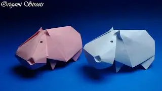 How to make a hippo out of paper. Origami behemoth