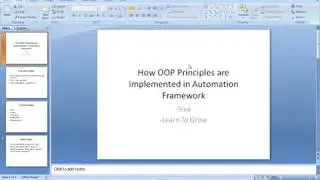 How Object Oriented Principles(OOP) are implemented in Test Automation Framework