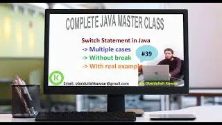 Session39  Switch with multiple cases without break statement in Java |  Real example - Pashto